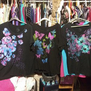 Three size 4x Ladies Sparkly  T shirts